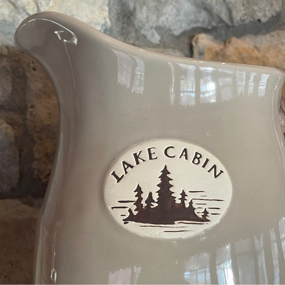 Kohl's Home Studio Lake Cabin Pitcher Antler Handle Rustic Lodge Primitive NEW - Picture 2 of 6